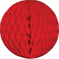 Popierinė dekoracija burbulas 25cm, raudonos spalvos