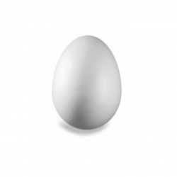 Putų polistirolo kiaušinis 10x7cm baltas