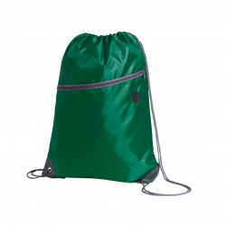 Basket for sportswear with pocket and zipper COOL green color.