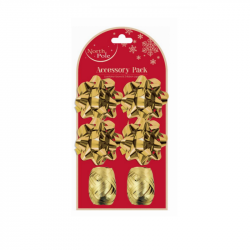 Gift wrapping set, gold color 6pcs.