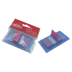 Plastic index tabs 43.2x25.4 mm, 50 pcs, OSIRIS, pink, pack of 24
