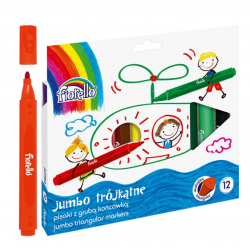 Felt-tip pens GR-F659 FIORELLO Jumbo triangular 12 colors