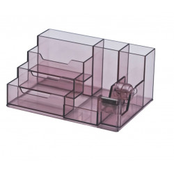 Pencil 7 compartments with holder for tape K-079 smoky