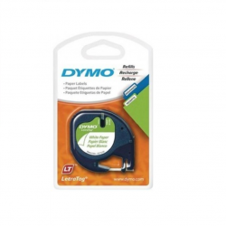 Tape DYMO LETRATAG 12mmx4m white, paper (S0721510)