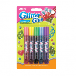 Glue with glitter 10g, 5ml GRA10B5 5 colors