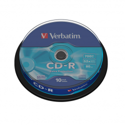Diskas VERBATIM CD-R 700MB 52x DATALIFE PLUS ant iešmo, 10vnt.