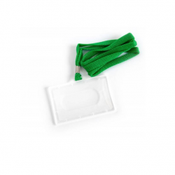Asmens identifikavimo kortelės dėklas su žalia virvele įp.50