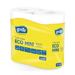 Toilet paper rolls GRITE ECO MINI 350, 2-ply, 4 pcs. (38.5m each)