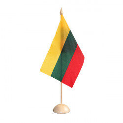 Table flag LR with wooden stand