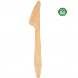 Disposable wooden knives 16.5 cm 100pcs.