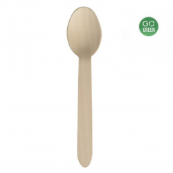Disposable wooden spoons 16,5cm 100pcs.