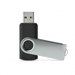 USB atmintinė 16GB TWISTER, juodos spalvos