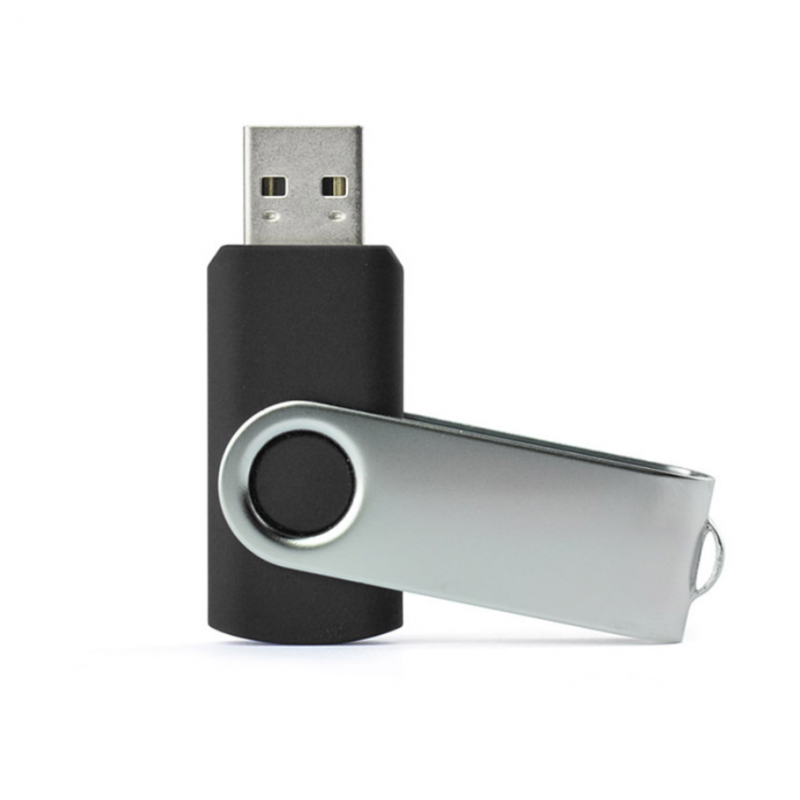 USB FLASH  atmintinė 16GB TWISTER, juodos spalvos