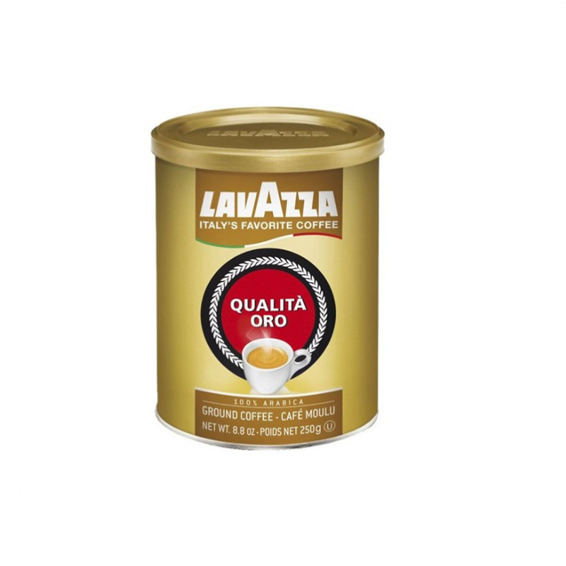 Ground coffee in Qualita Oro "LAVAZZA" can 250g