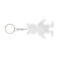 Reflective teddy bear keychain COOL, white