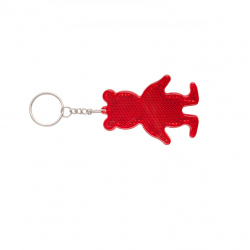 Reflective teddy bear keychain COOL, red