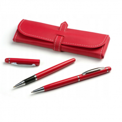 Rašiklių rinkinys: gelinis rašiklis+tušinis MONTANA raudonas