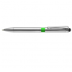 Ballpoint pen with TURBO sensor, metal with green detail