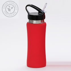 Bottle COLORISSIMO metal 600ml, red