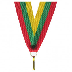 Juostelė medaliui tautinė 22mm (geltona/žalia/raudona)
