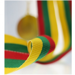 Ribbon for the medal national 11mm (yellow / green / red)
