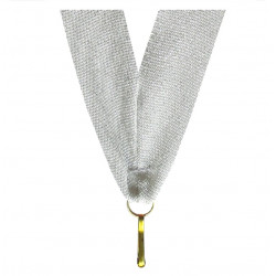 Ribbon for medal 22mm silver color