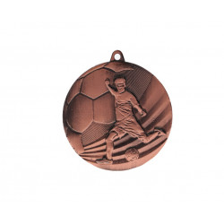 Medal football 50mm bronze color