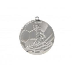Medal football 50mm MMC5055 silver color