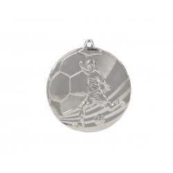 Medal football 50mm silver color