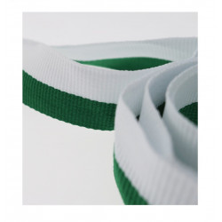 Ribbon for medal 11mm white-green