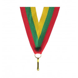 Juostelė medaliui tautinė 11mm (geltona/žalia/raudona)