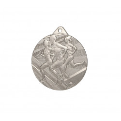 Medal running 50mm ME004 silver color