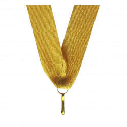 Ribbon for medal in gold color 22mm