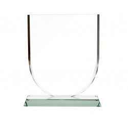 Glass trophy height 19 cm diameter 1.9 cm