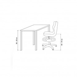 Chair ENTELO PETIT WHITE Monolith 33, dark gray