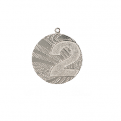 Medal 2nd place silver color 40mm MMC6040