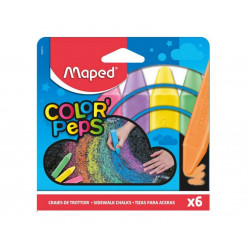 Colored chalk for drawing on asphalt in MAPED 6 color