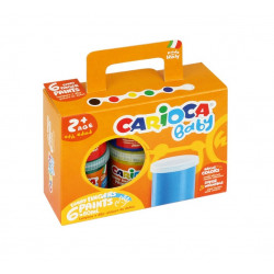 Paints for finger painting CARIOCA, tempera 6 colors x 80 ml KO23