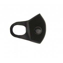 Face mask with valve, black color