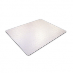 Chair mat, transparent PET 120x150 cm, for hard floors RILLPRINT