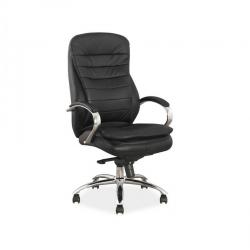 Chair Q-154 natural leather, black color