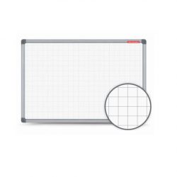 White magnetic board with checkered aluminum frame 200x120 cm CLASSIC