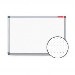 White magnetic board with dots aluminum frame 60x40cm CLASSIC