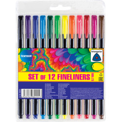 Rašiklių rinkinys CENTRUM FINELINERS 0,7mm 12 spalvų