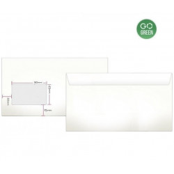 Envelope C65 (114x229) with strip and box on the left 45x90mm.
