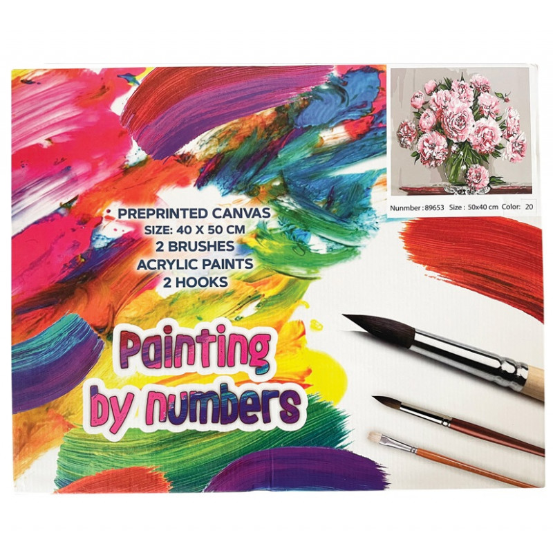 Painting by number set of FLOWERS, 40x50cm Centrum