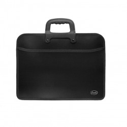 Handbag for documents FOROFIS, 2 sections, black
