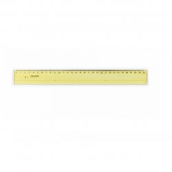 Ruler KOH-I-NOOR 30cm, yellow clear plastic