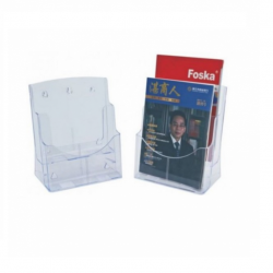 Booklet stand K-157 A4 2 compartments transparent