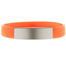 Silicone bracelet PLATTY orange color COOL